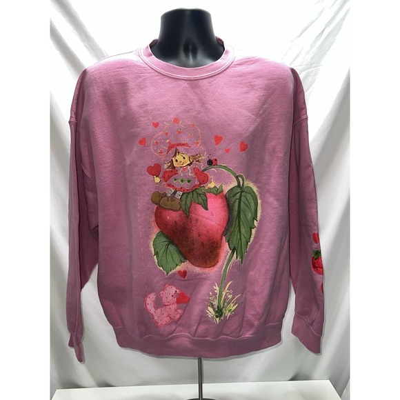 Strawberry Shortcake Tops - Pink Strawberry Shortcake Berry Christmas Sweatshirt Oversized 2XL Gildan
